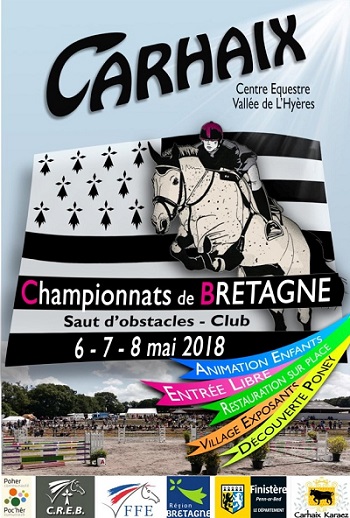 Championnat de Bretagne CSO Club et Hunter Amateur Club le 6,7 et 8 mai 2018 à Carhaix